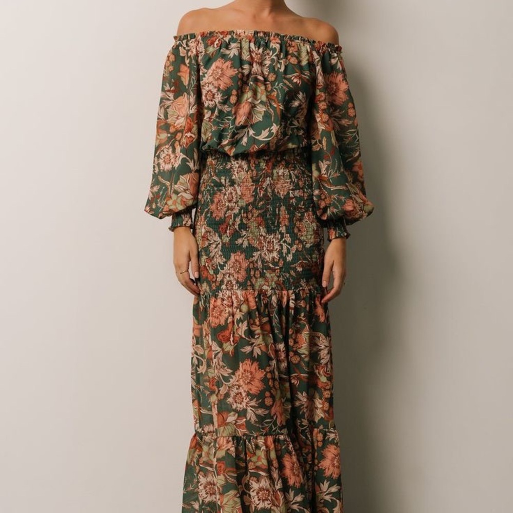 Flying Tomato Orange and Red Tiered Off-Shoulder Sundress